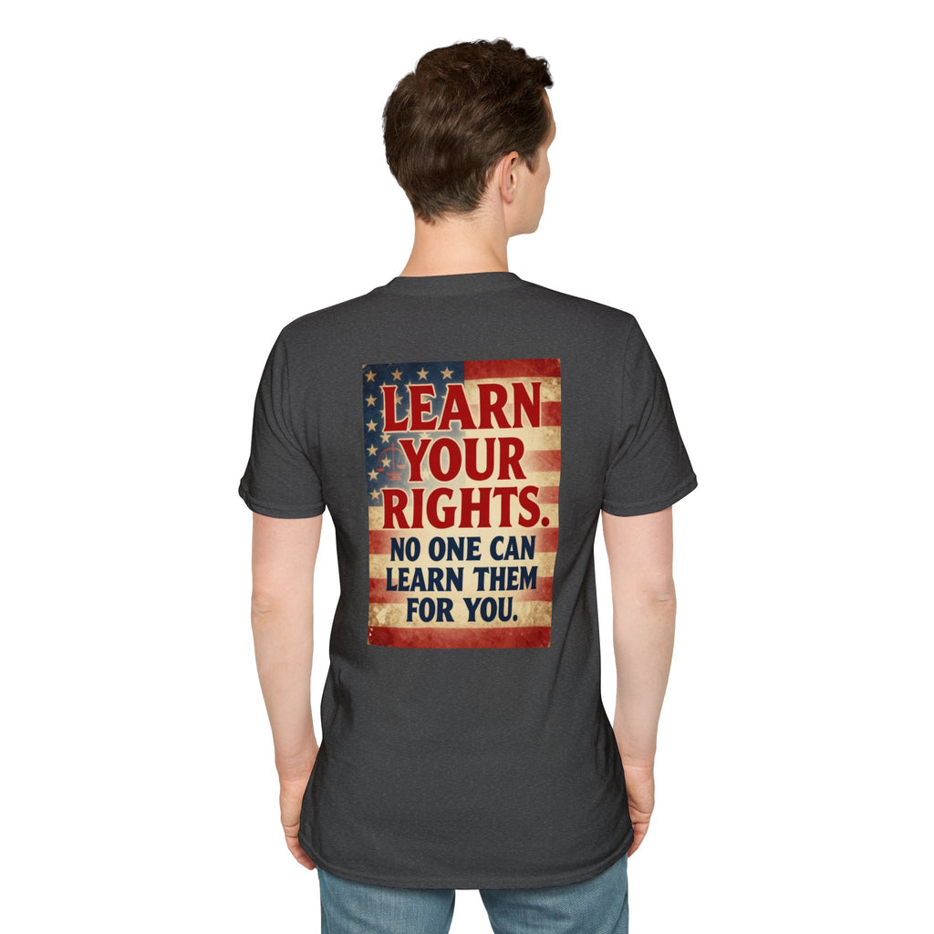 Learn Your Rights T-Shirt — Patriotic American Flag Graphic Tee