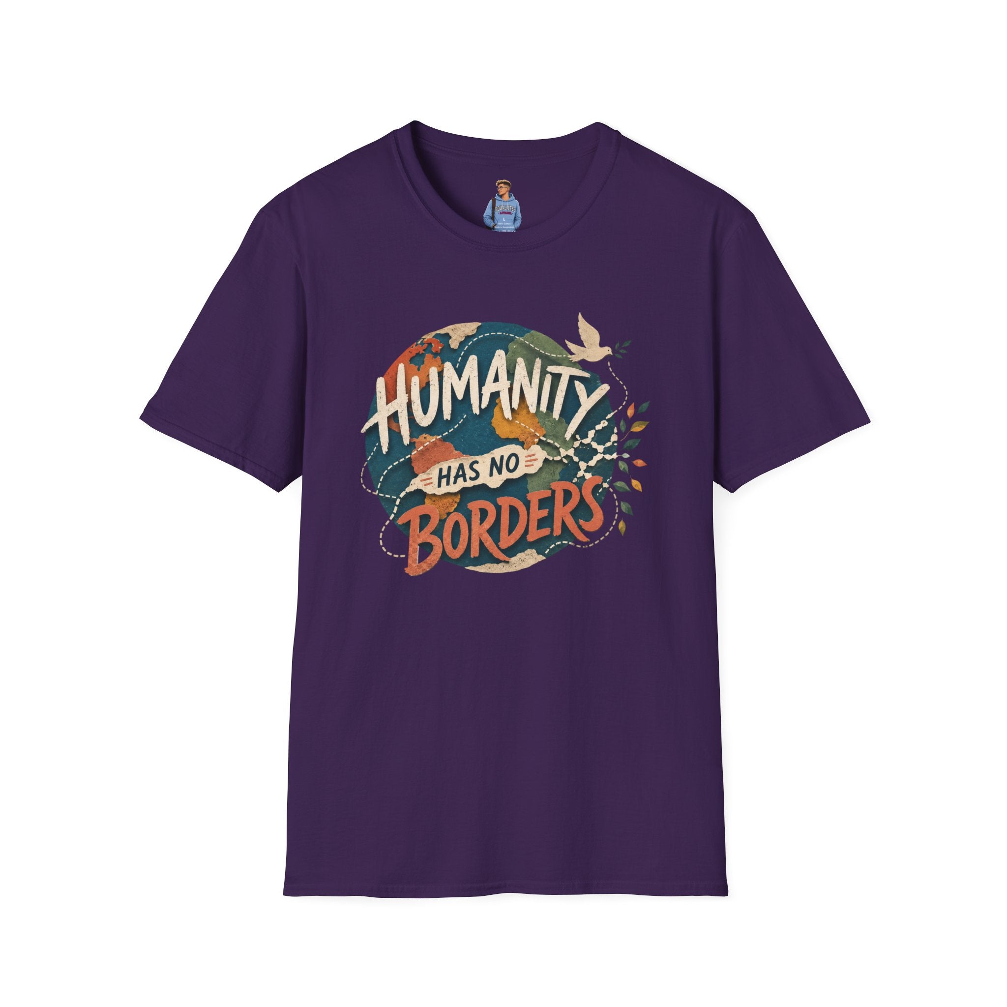 Humanity Has No Borders T-Shirt — Earth & Peace Graphic Tee