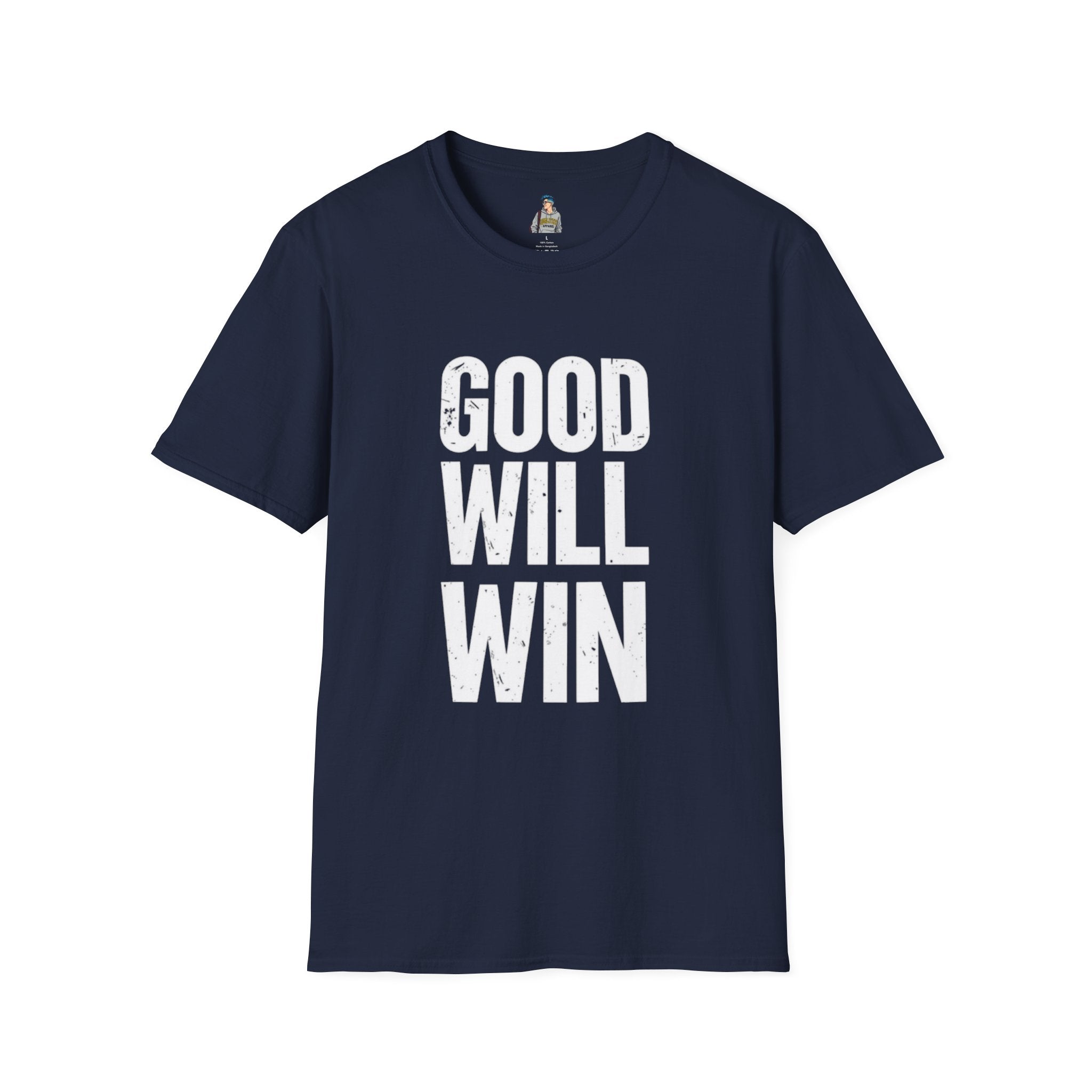 Good Will Win Unisex Softstyle T-Shirt - Inspirational Apparel for Positivity and Support