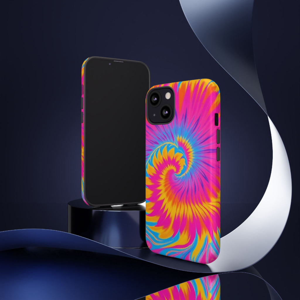 Vibrant Tie-Dye Swirl Protective Tough Case for iPhone