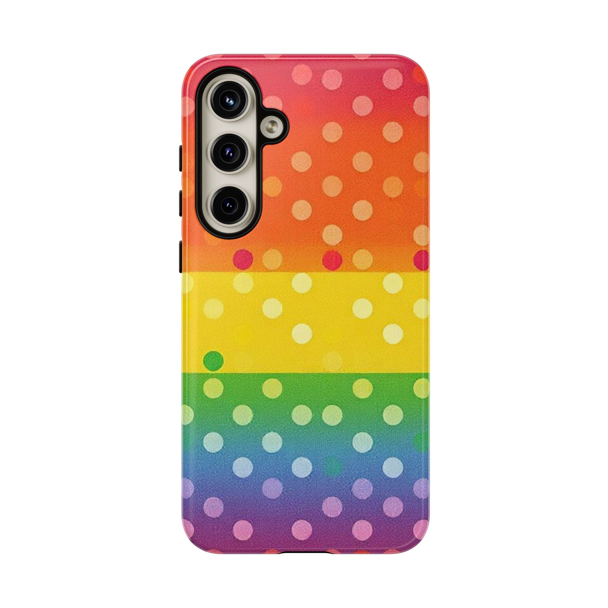 Rainbow Polka-Dot Tough Case for Android
