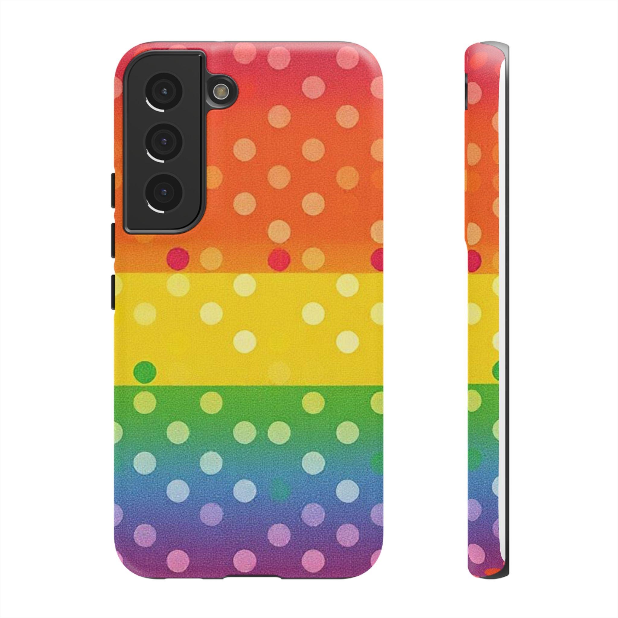 Rainbow Polka-Dot Tough Case for Android
