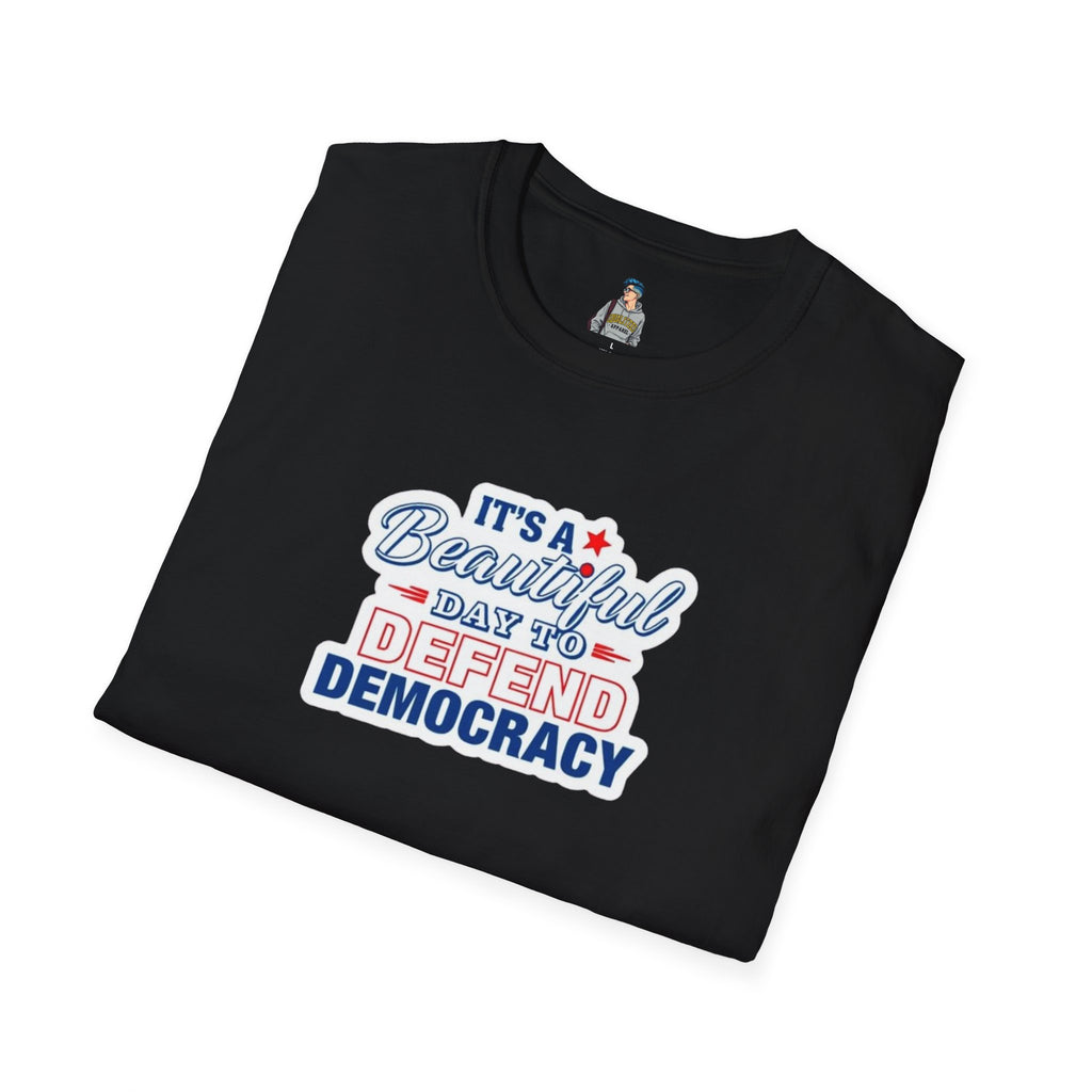 Defend Democracy Unisex Softstyle T-Shirt - Perfect for Activism and Everyday Wear