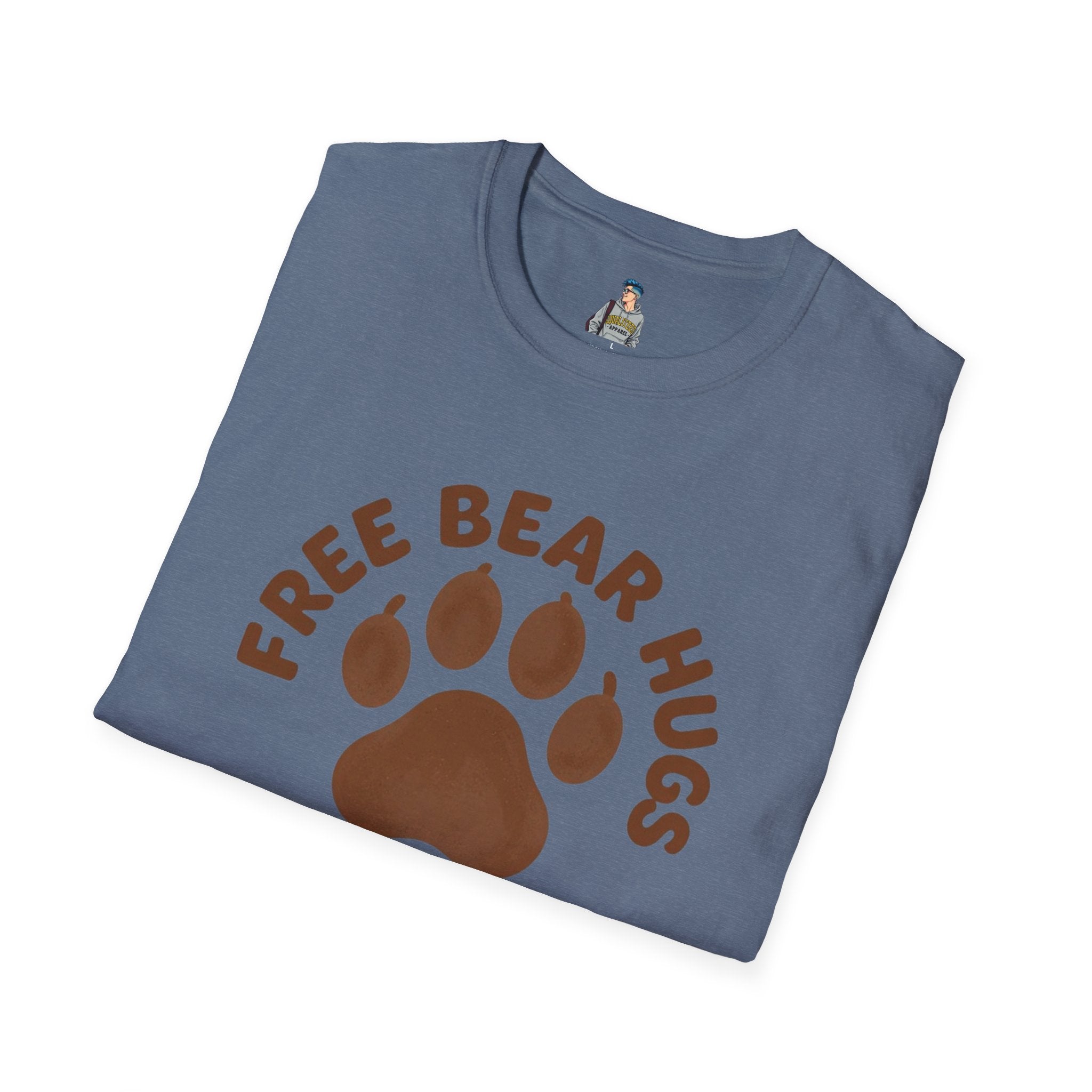 Free Bear Hugs T-Shirt — Cute Paw Print Wildlife Tee