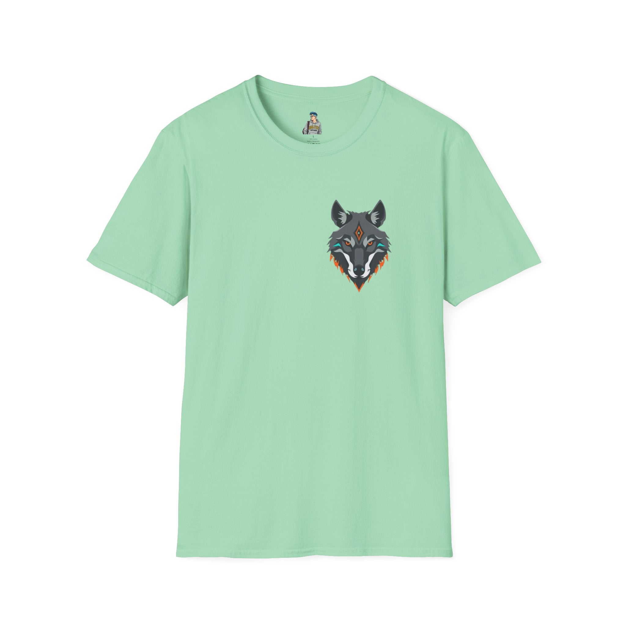 Mystical Wolf Design Unisex Softstyle T-shirt