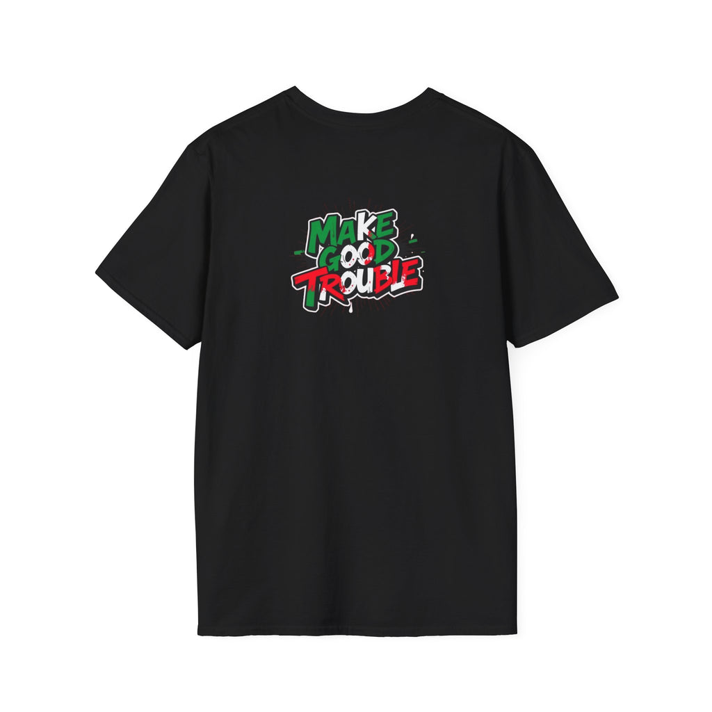 Make Good Trouble Unisex Softstyle T-Shirt | Fun Graphic Tee for Activists & Trendsetters