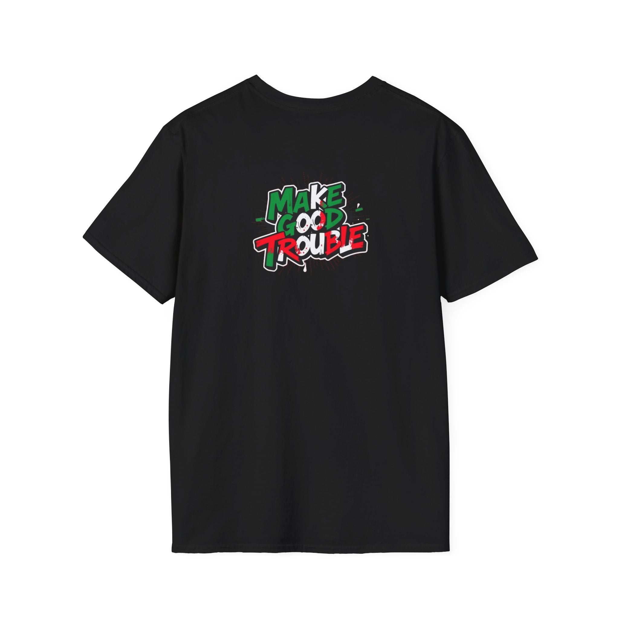 Make Good Trouble Unisex Softstyle T-Shirt | Fun Graphic Tee for Activists & Trendsetters