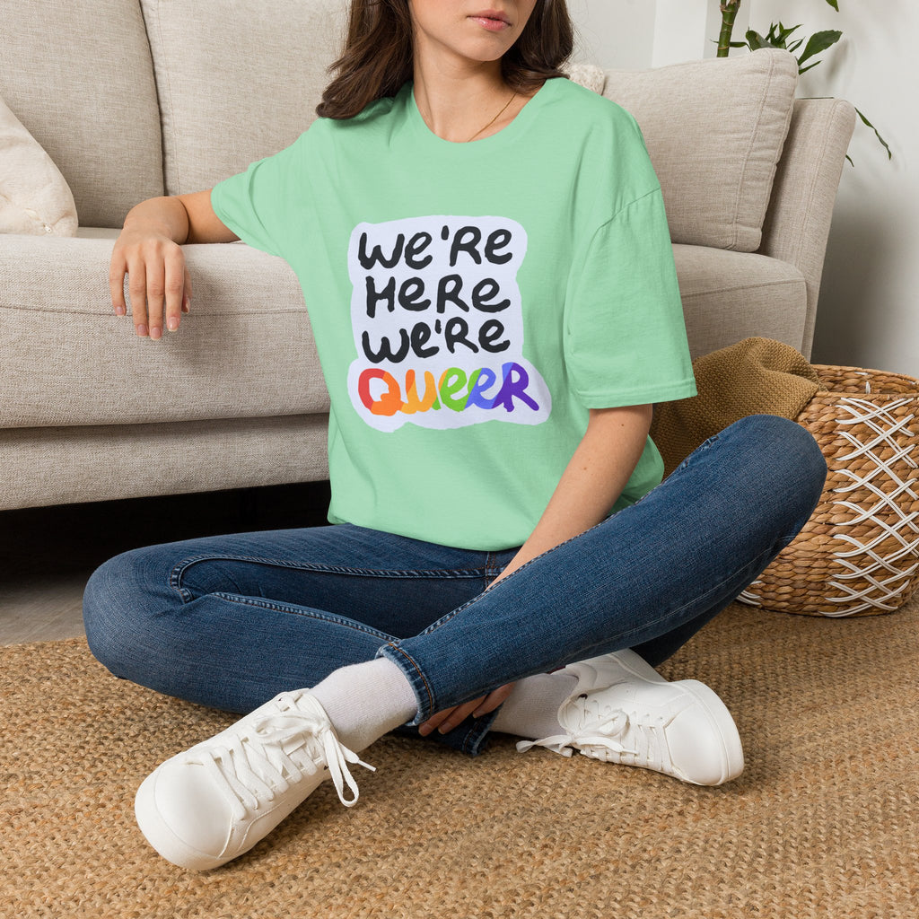We’re Here We’re Queer Pride Tree Las Vegas T-Shirt
