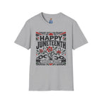 Juneteenth T-Shirt — "Happy Juneteenth" Floral Freedom Tee