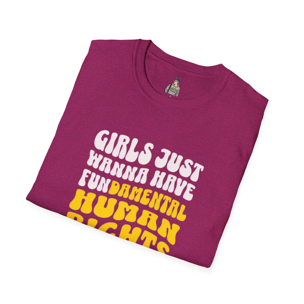 Girls Just Wanna Have Fundamental Human Rights Unisex Softstyle T-Shirt - EqualiTees.Me