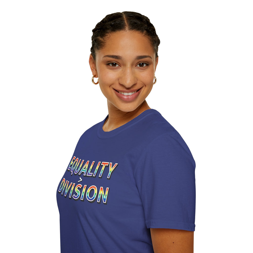Equality is Greater Than Division T-Shirt — Rainbow Pride Graphic Tee