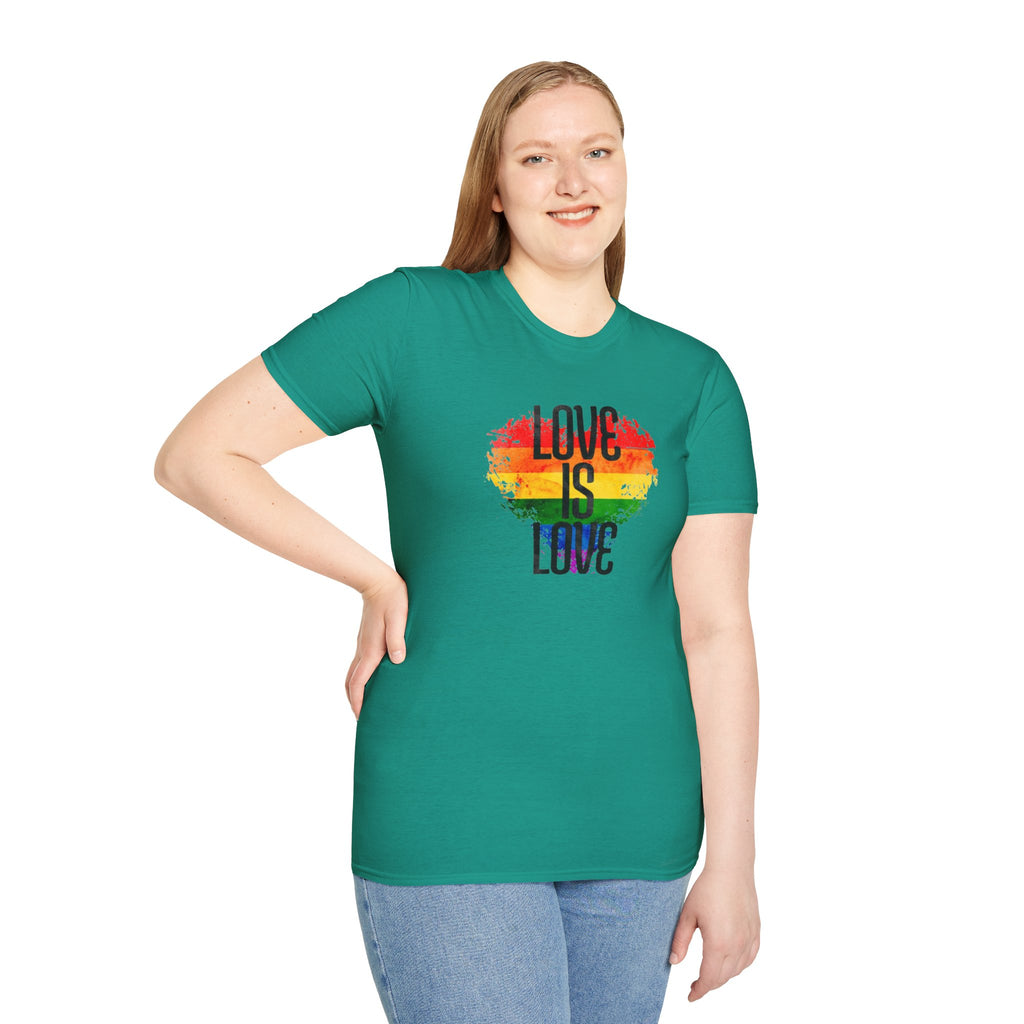 Pride Love Is Love Unisex Softstyle T-Shirt - EqualiTees.Me