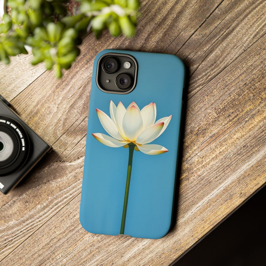 Open White Peace Lily Design Tough Case For Android & iPhone