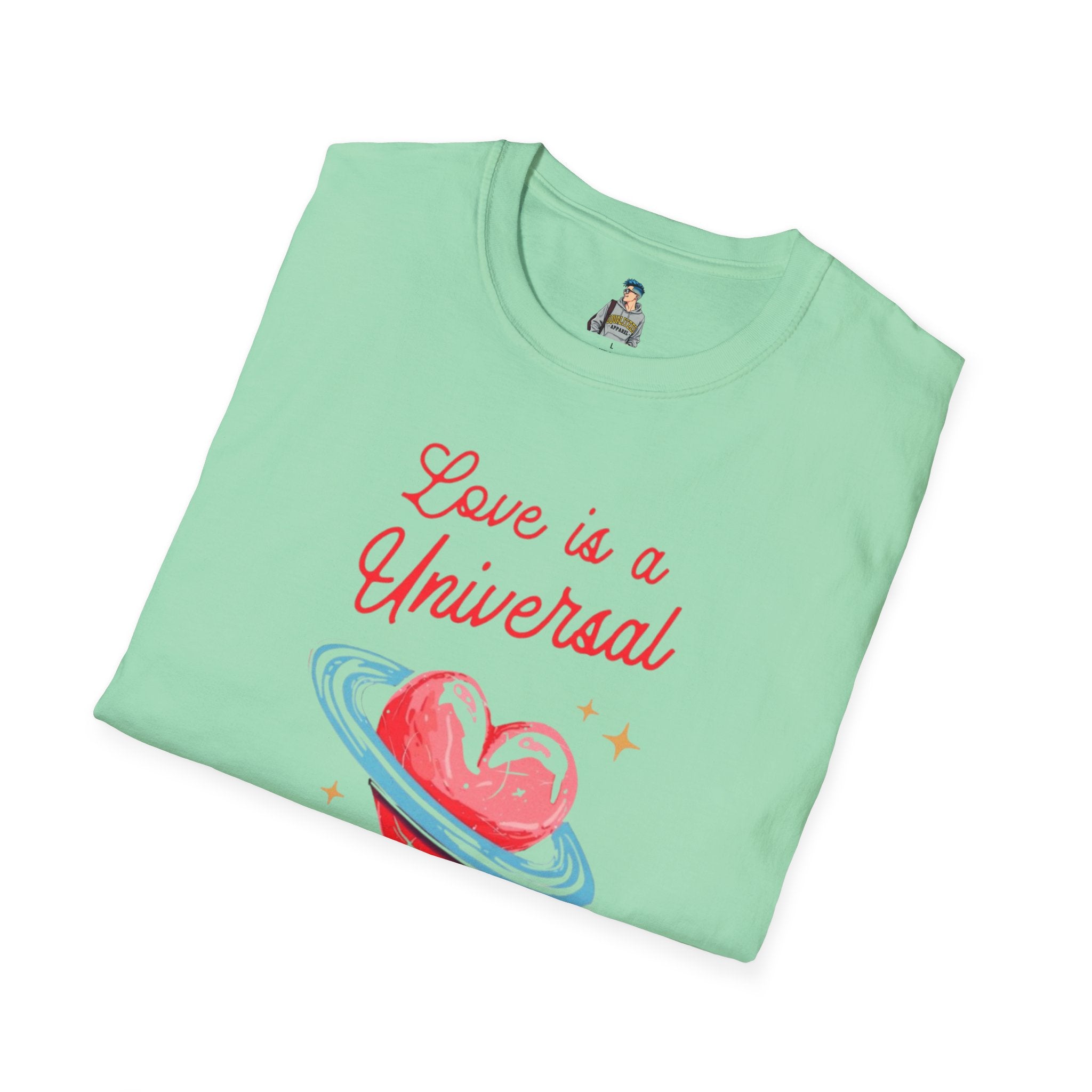 Unisex Softstyle T-Shirt - Love is a Universal Language Tee for Positive Vibes