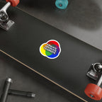 Vibrant Die-Cut Stickers - "Educate. Advocate. Celebrate."