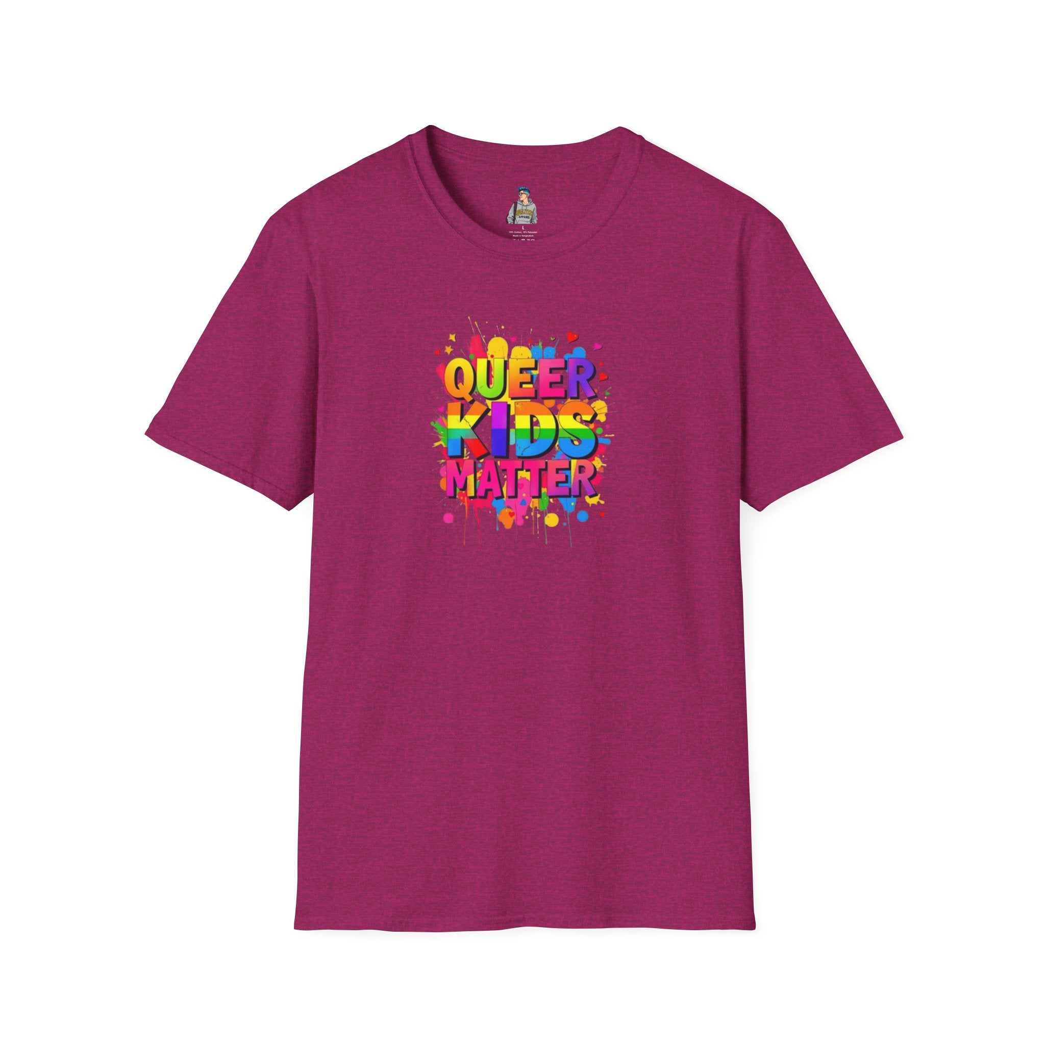 Queer Kids Matter Unisex Softstyle T-Shirt - Celebrate Inclusivity & Pride