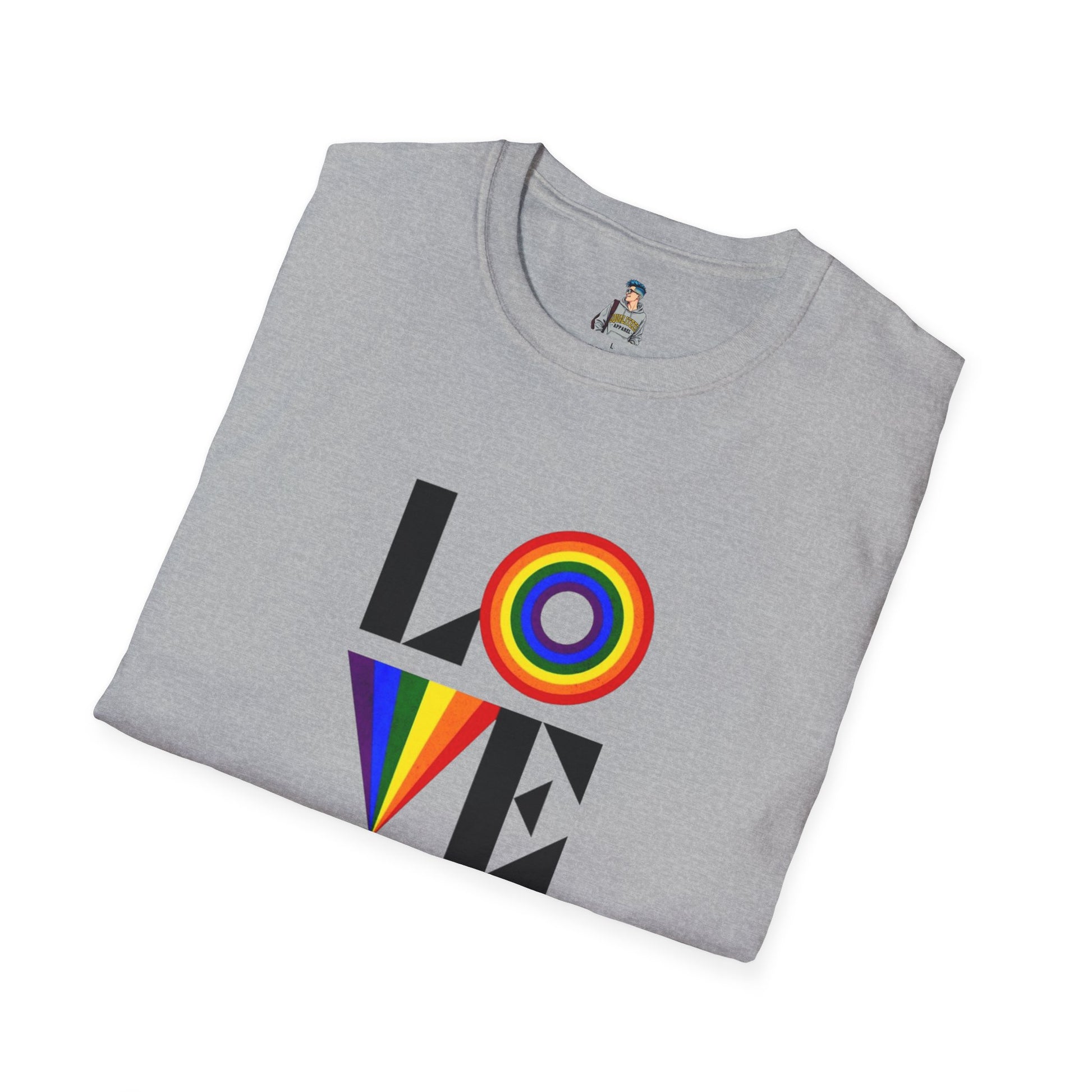 Vibrant LOVE Design for Pride Unisex Softstyle T-Shirt