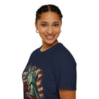 Patriots Don’t Stand For This T-Shirt — Statue of Liberty & Distressed Flag Graphic