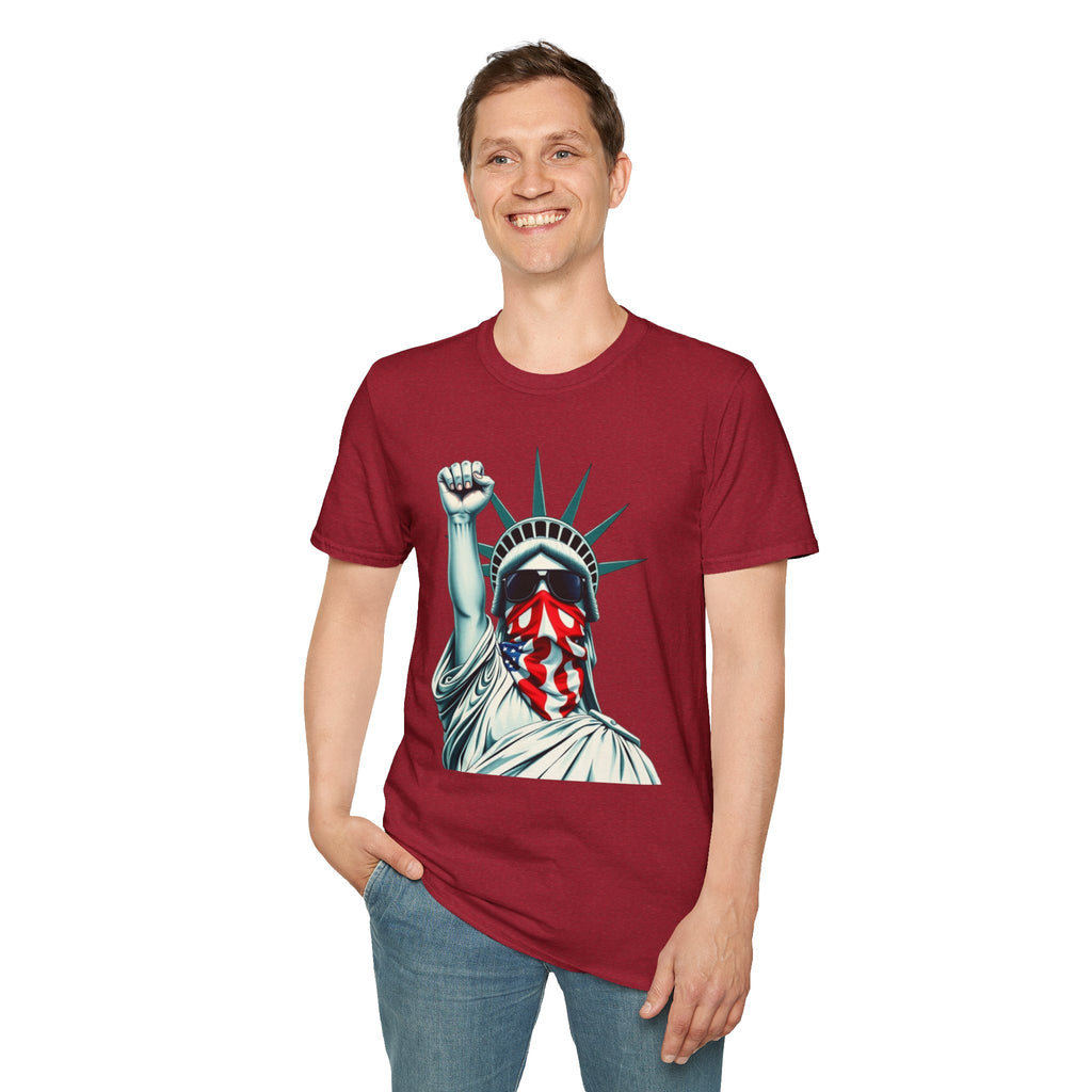 Resist - Patriotic Statue of Liberty T-Shirt - Unisex Softstyle Tee
