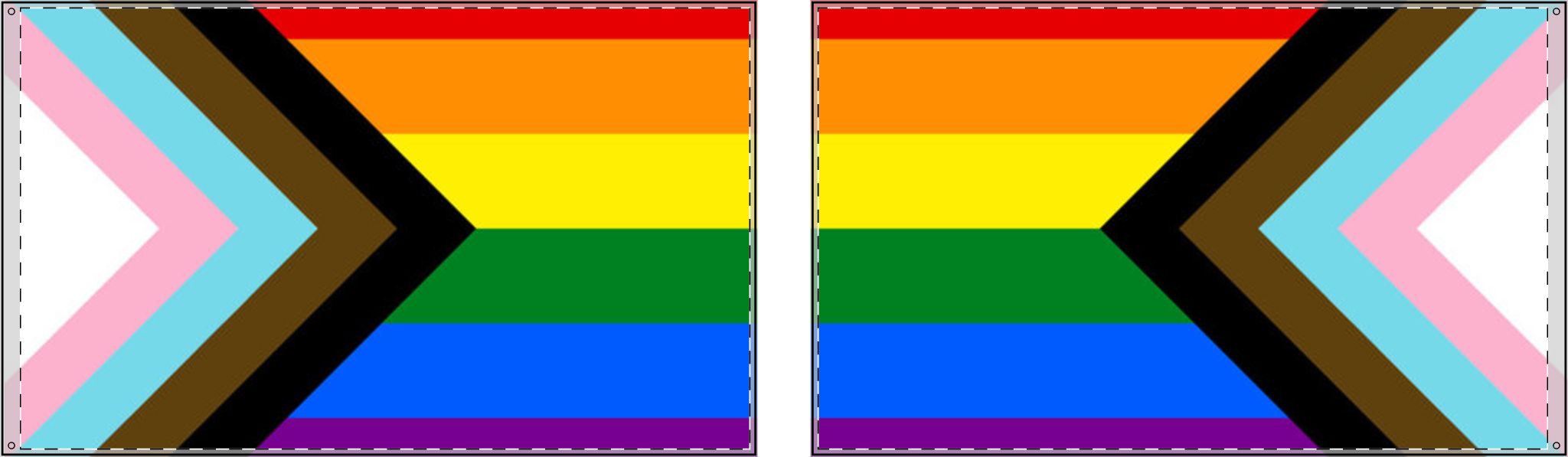 Inclusive Rainbow Pride Double Sided Flag - Celebrate Inclusivity and Diversity