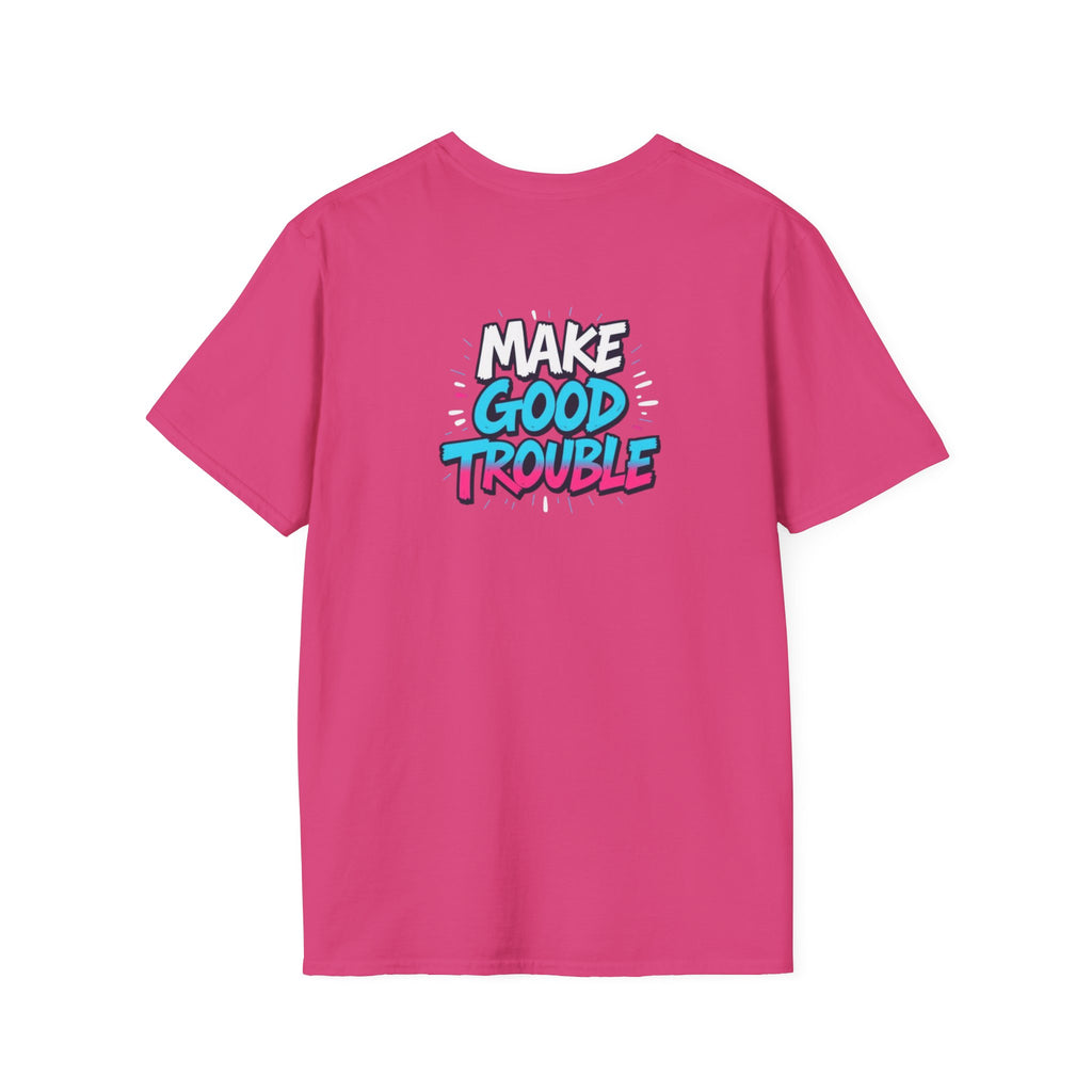 Make Good Trouble Trans Colors Graphic Unisex T-Shirt - Bold Statement Tee for Activists & Dreamers
