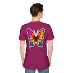 Rainbow Butterfly Cocoon Pride T-Shirt | Unisex Softstyle Tee