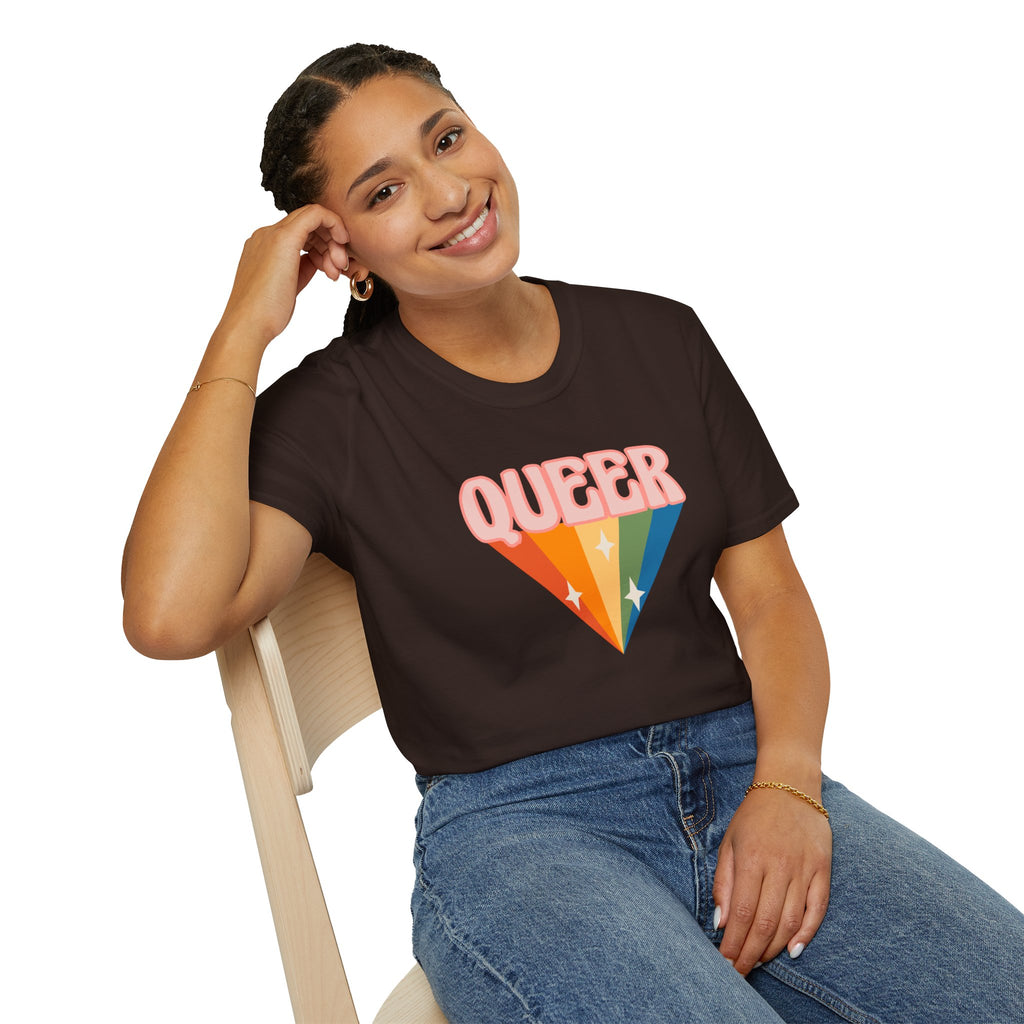 Queer Rainbow Sparkle Pride Tree Las Vegas T-Shirt