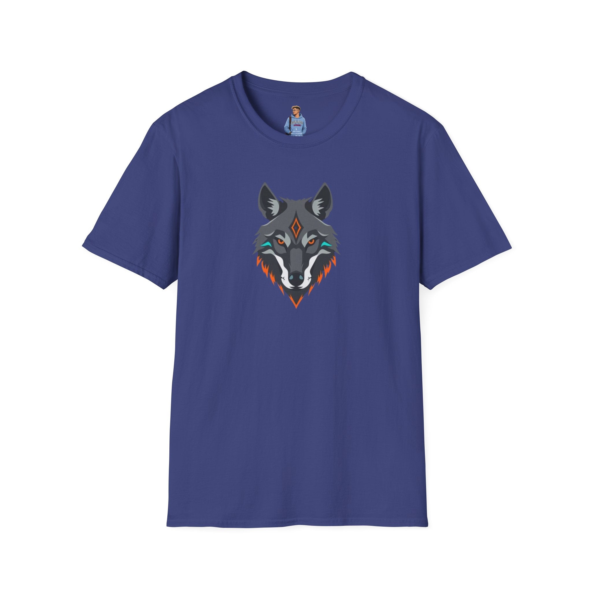 Mystical Wolf Design Unisex Softstyle T-shirt