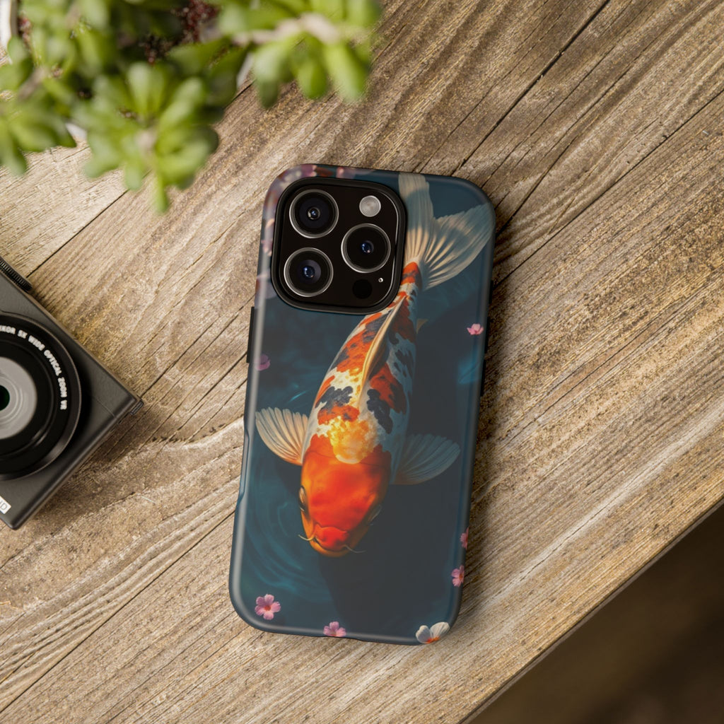 Peaceful Koi Cherry Blossom Tough Cases For Android & iPhone