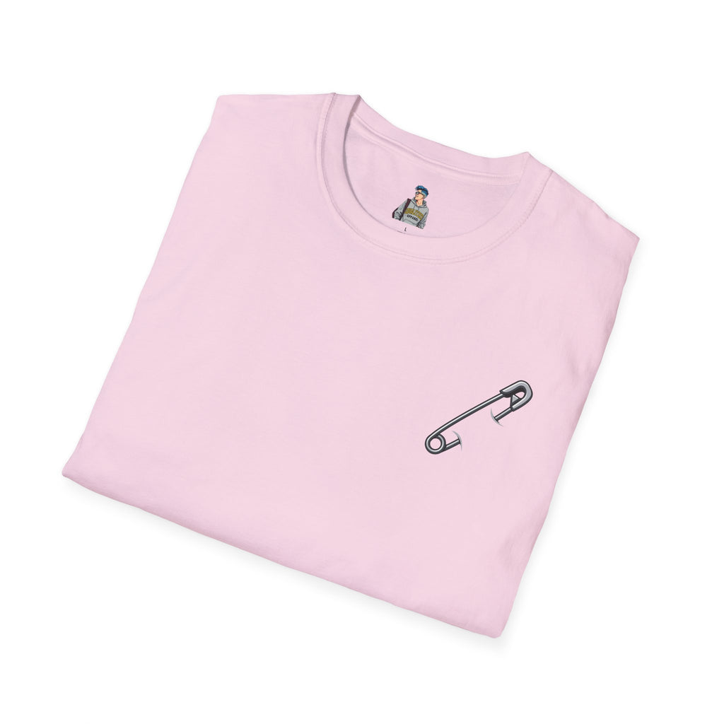 Live and Let Live Safety Pin Unisex Softstyle T-Shirt - Casual LGBTQ+ Pride Tee