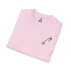Live and Let Live Safety Pin Unisex Softstyle T-Shirt - Casual LGBTQ+ Pride Tee