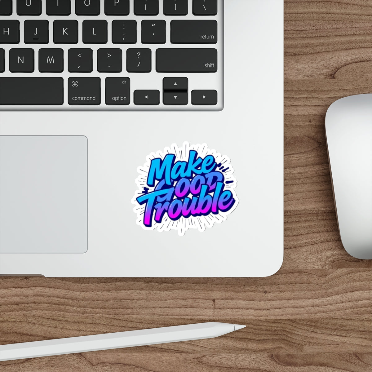 Die-Cut Stickers -  Make Good Trouble-Blue and Purple Text