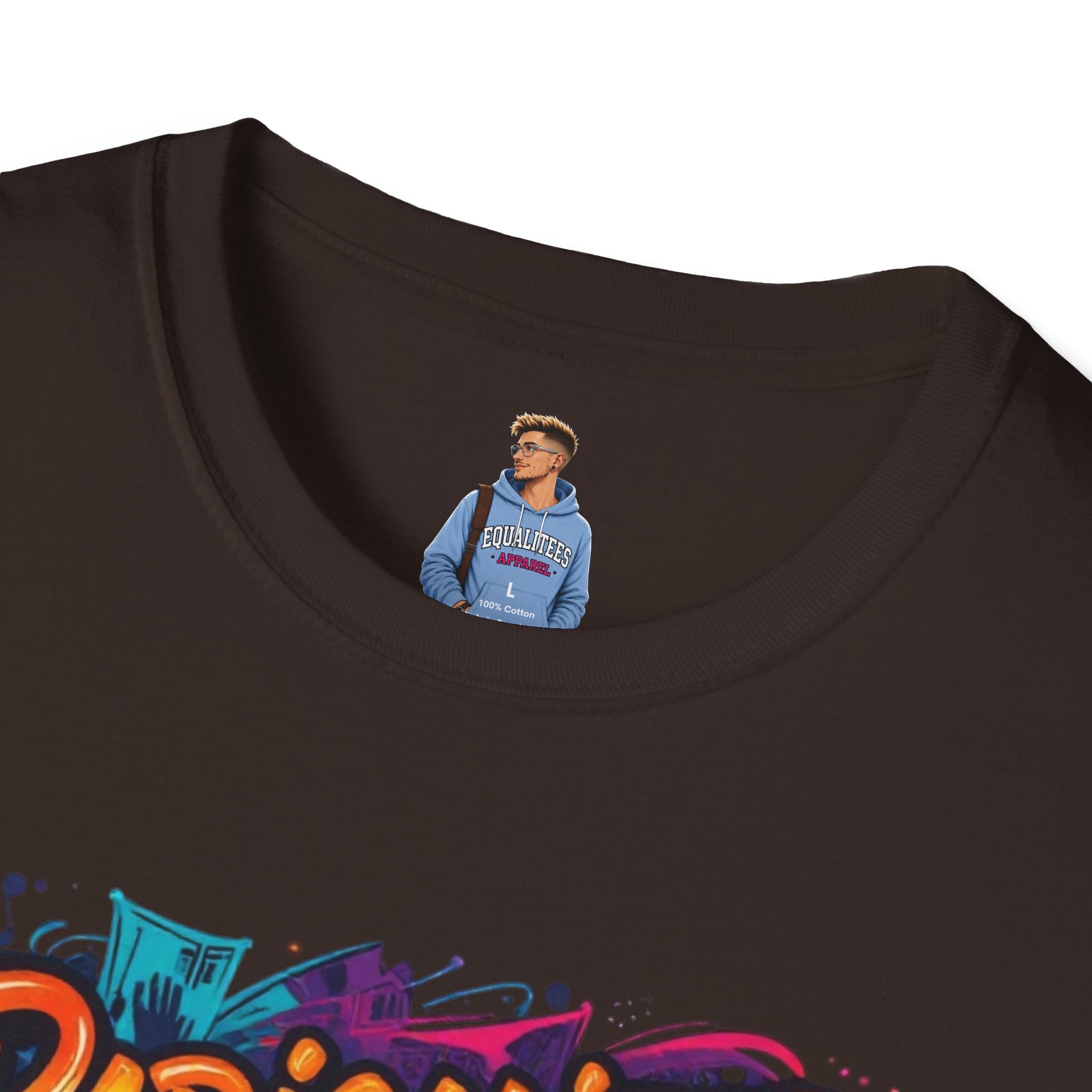 Radicalized by Basic Decency T-Shirt Colorful Graffiti Typography