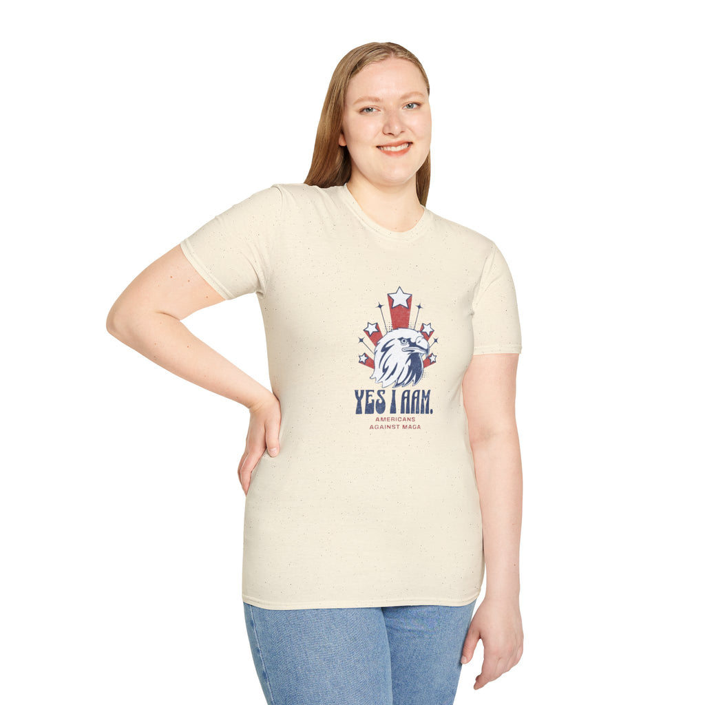 Americans Against MAGA Red Patriots Unisex Softstyle T-Shirt
