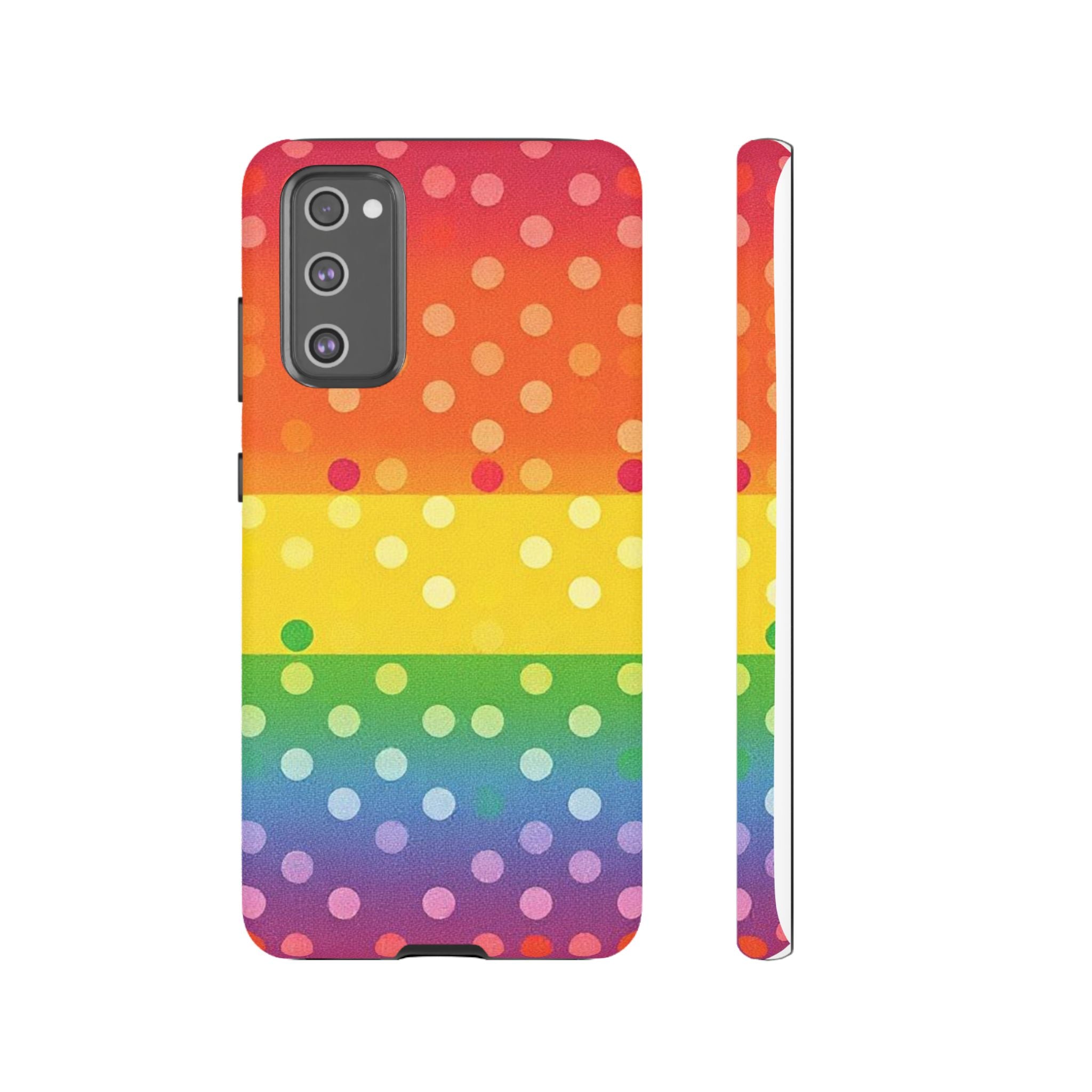 Rainbow Polka-Dot Tough Case for Android