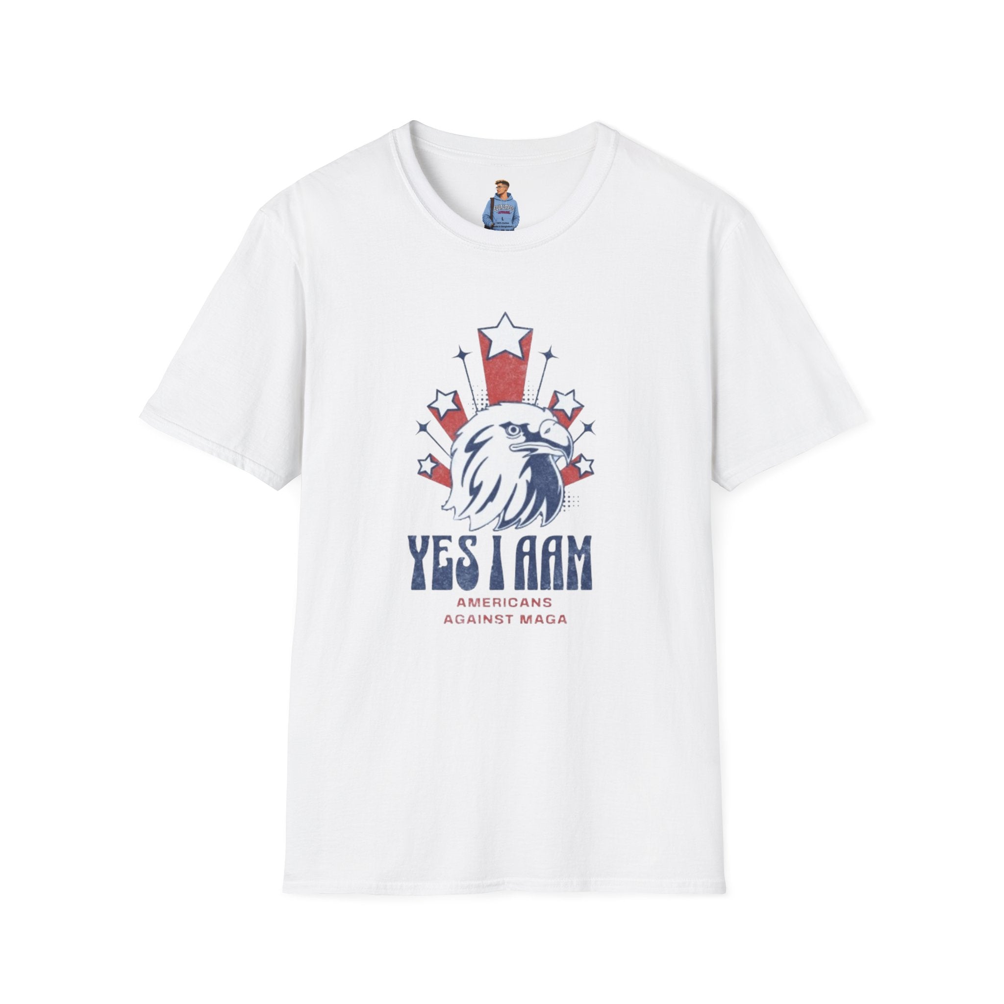 Americans Against MAGA Red Patriots Unisex Softstyle T-Shirt