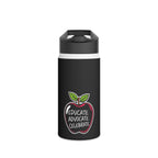 Teaching While Queer Stainless Steel Water Bottle - Perfect for Educators and Allies