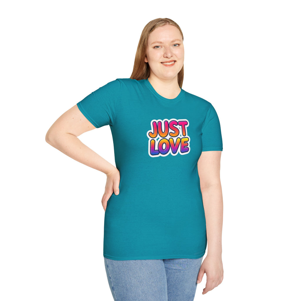 Just Love Unisex Softstyle T-Shirt | Perfect for Pride, Anniversaries, and Everyday Wear
