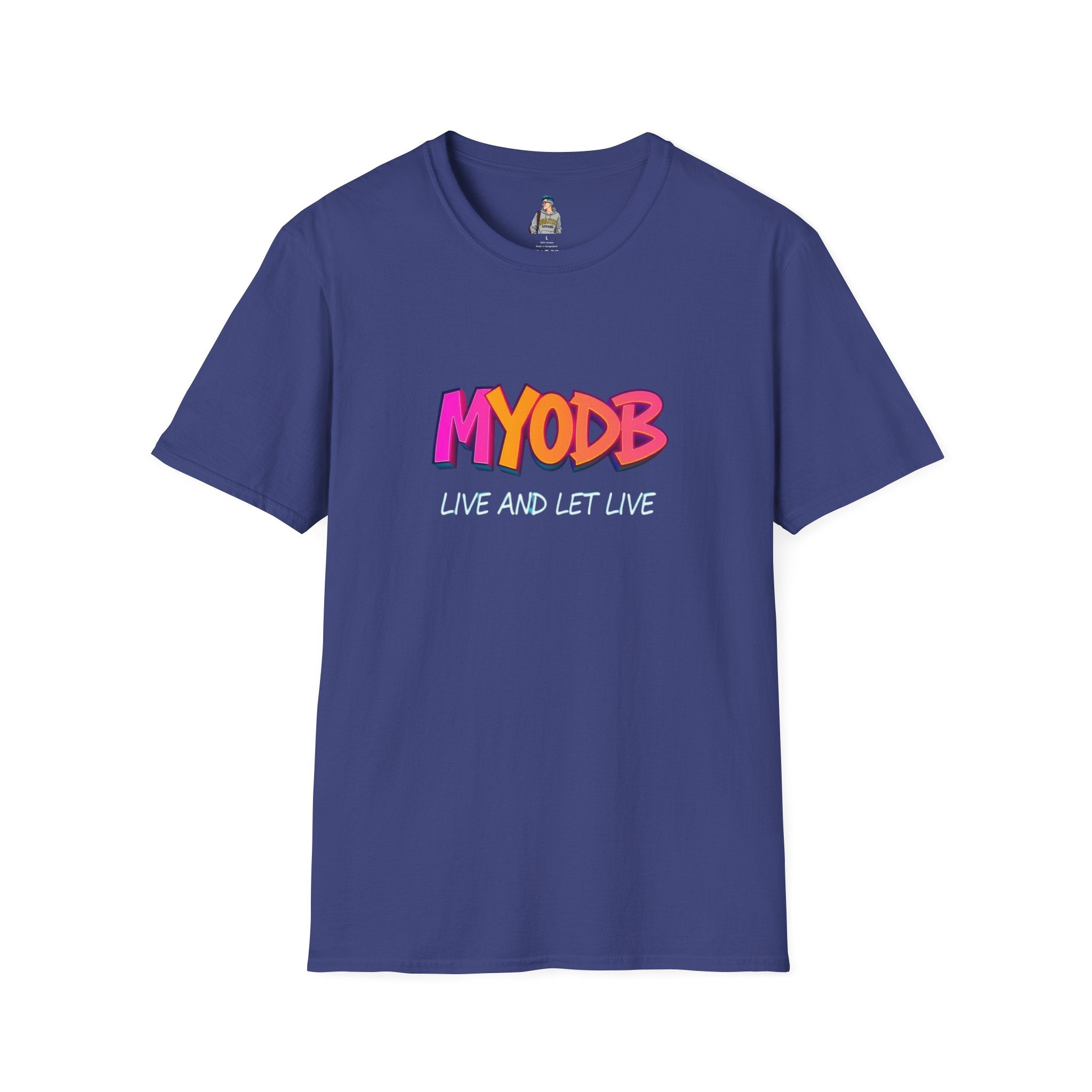 MYODB Live and Let Live T-Shirt | Unisex Softstyle Tee | Casual Streetwear