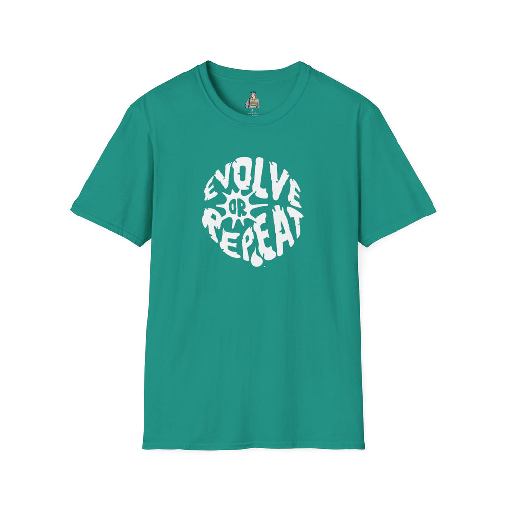 Evolve or Repeat Unisex Softstyle T-Shirt - Modern Inspirational Tee