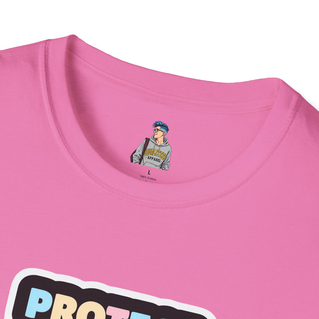 "Protect Trans Kids" Unisex Softstyle T-Shirt - Empowerment & Pride Apparel