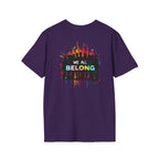 LGBTQ+ Pride Unisex T-Shirt - "Hate Never Made Anyone Less Queer" & "We All Belong" Design