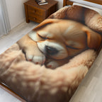 Cozy Pup Velveteen Plush Blanket – Adorable Dog Design for Comfort and Warmth