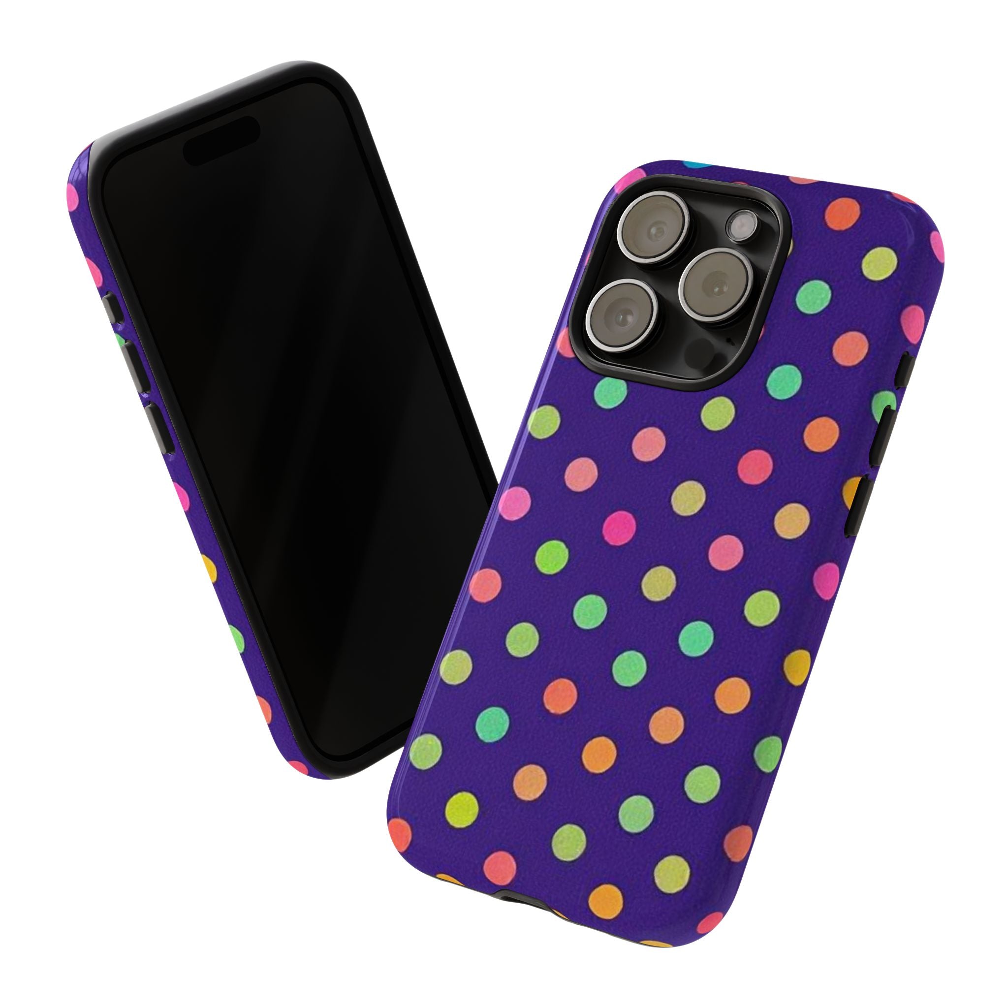 Colorful Polka Dot Tough Phone Case for iPhone