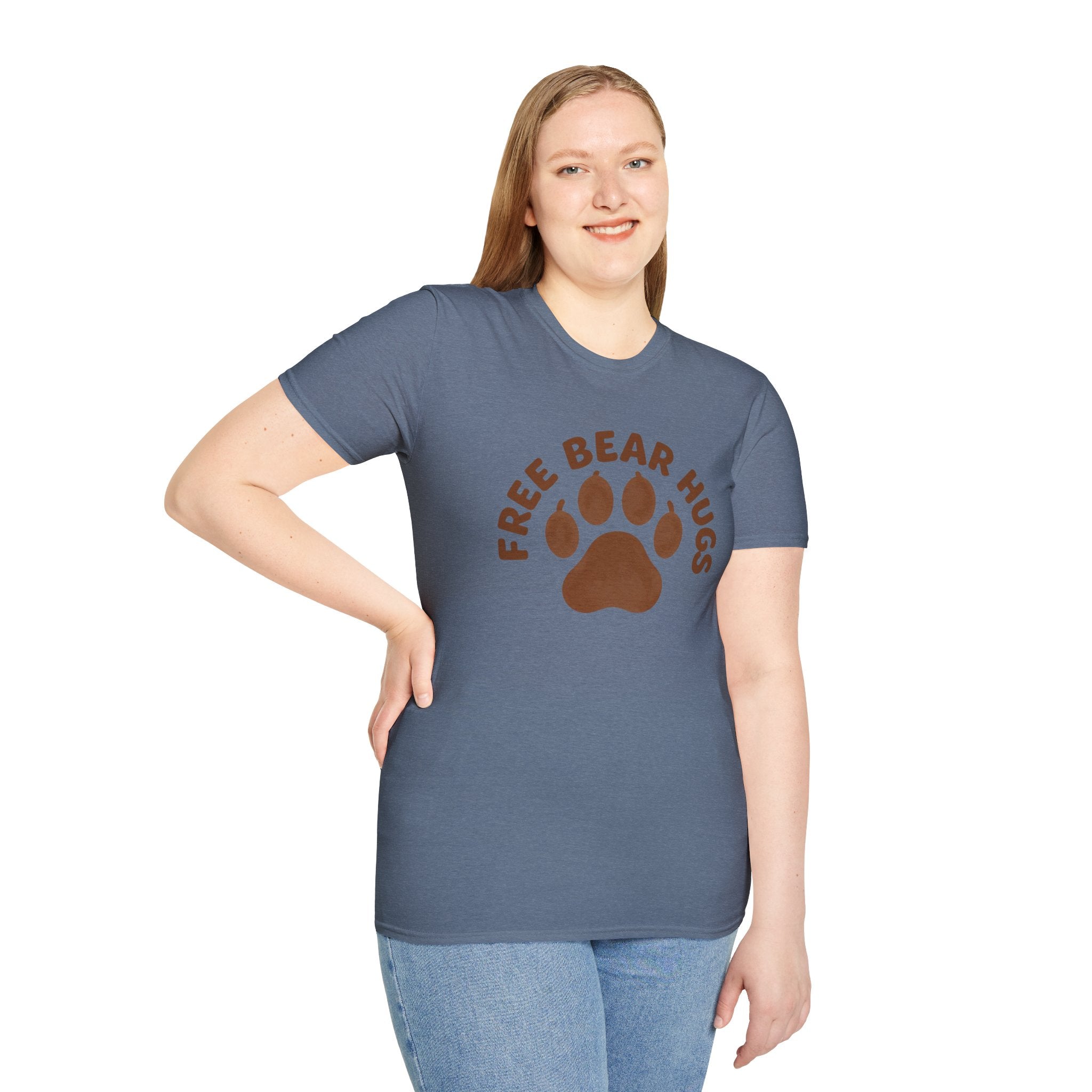 Free Bear Hugs T-Shirt — Cute Paw Print Wildlife Tee