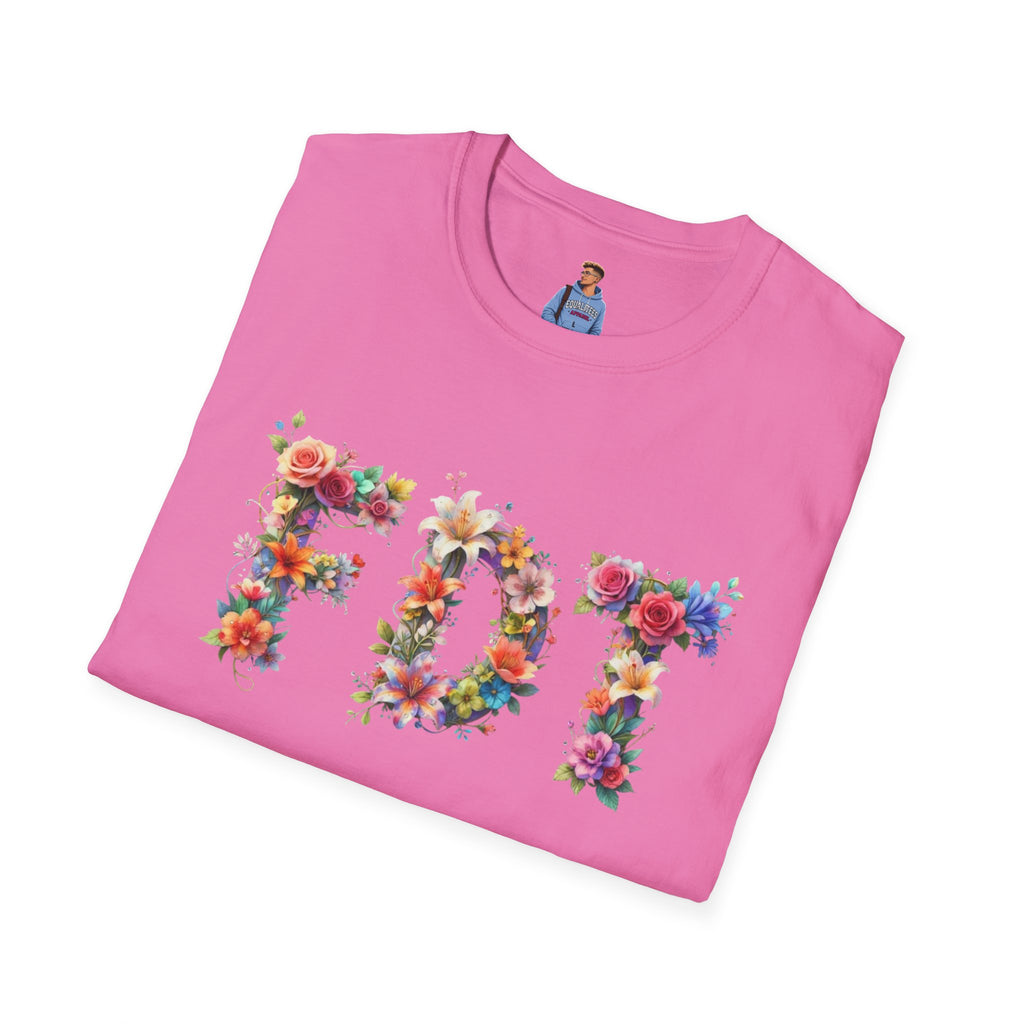 FDT Bold Floral Typography T-Shirt