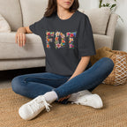 FDT Bold Floral Typography T-Shirt