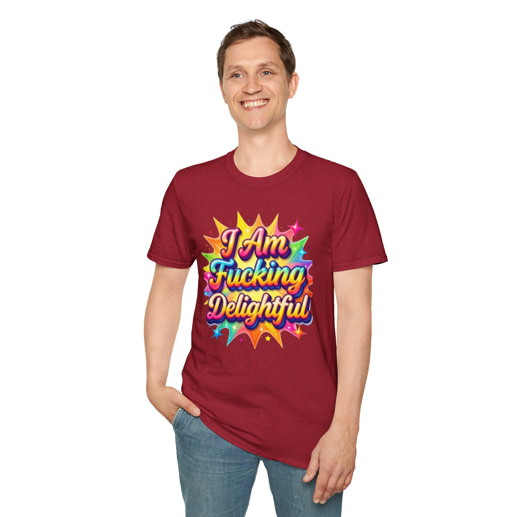 I Am Fucking Delightful T-Shirt - Bold Rainbow Self-Love Graphic Tee