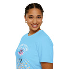 Grow Your Own Way Trans Pride Unisex T-Shirt - Floral Design for Garden Lovers