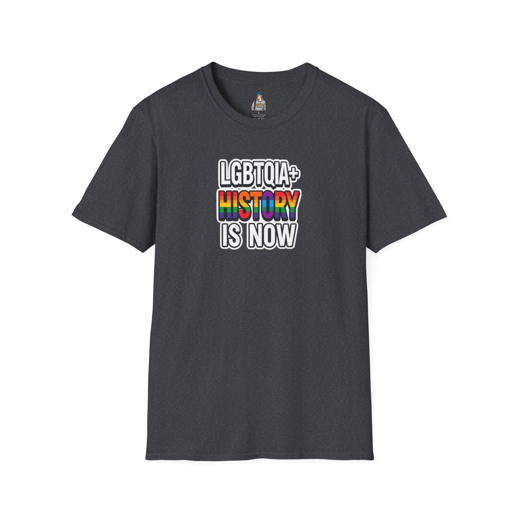 LGBTQIA+ History Is Now Unisex Softstyle T-Shirt